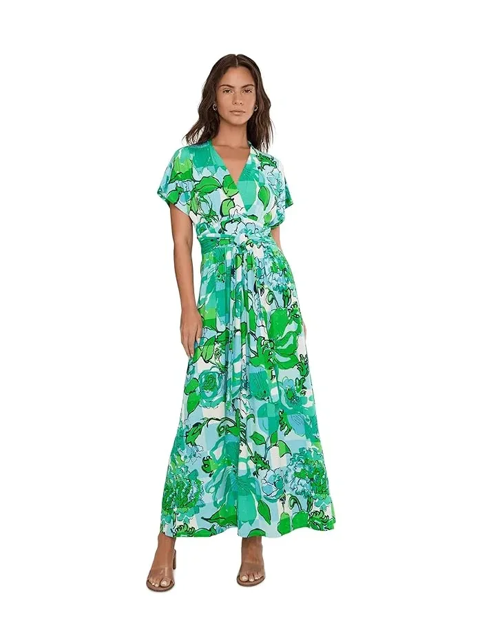 Платье макси с цветочным принтом Keenan Lilly Pulitzer — изображение 2 из 5, синий