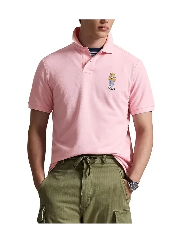 Футболка поло с вышивкой медведя Classic Fit Polo Ralph Lauren — изображение 1 из 5, мульти