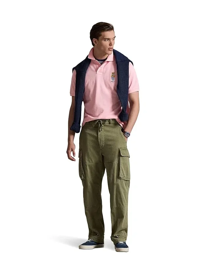 Футболка поло с вышивкой медведя Classic Fit Polo Ralph Lauren — изображение 4 из 5, мульти