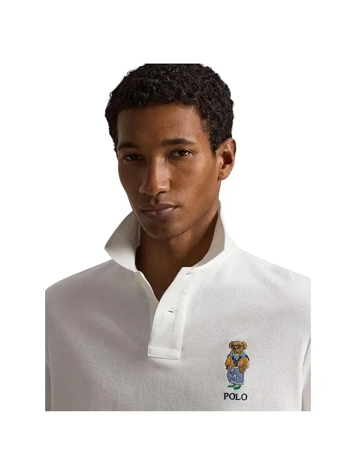 Поло Polo Ralph Lauren Classic Fit Polo Bear Mesh — изображение 5 из 5, белый