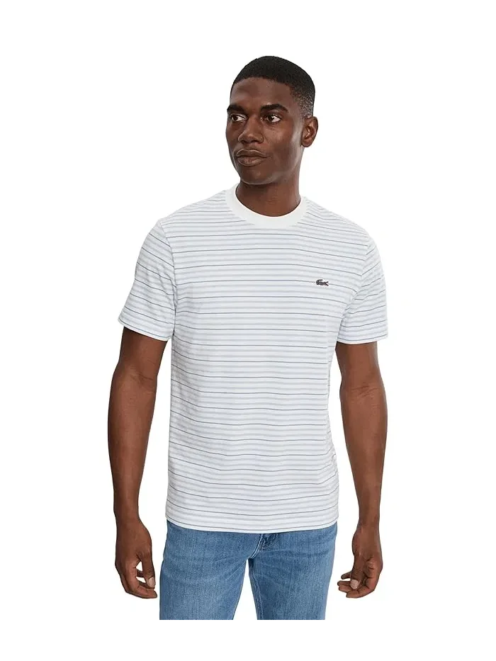Футболка полосатая Striped Cotton T-Shirt Lacoste