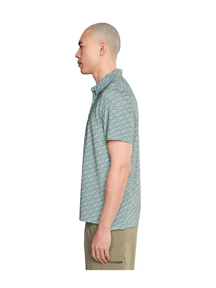 Полочная рубашка с коротким рукавом Comfort Stretch Performance Party L.L.Bean, Faded Sage Fish — изображение 3 из 5