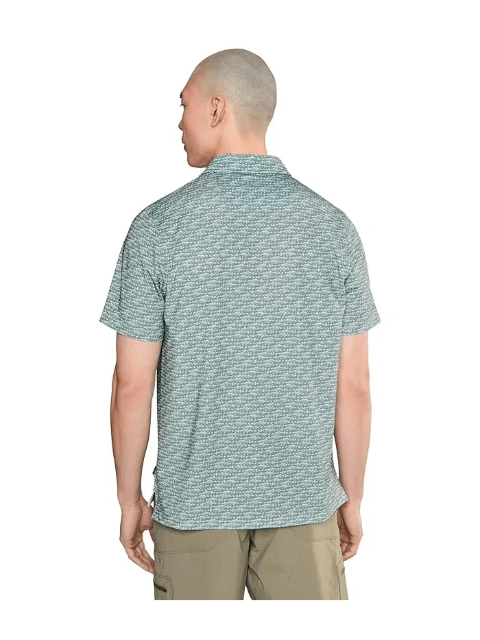 Полочная рубашка с коротким рукавом Comfort Stretch Performance Party L.L.Bean, Faded Sage Fish — изображение 4 из 5