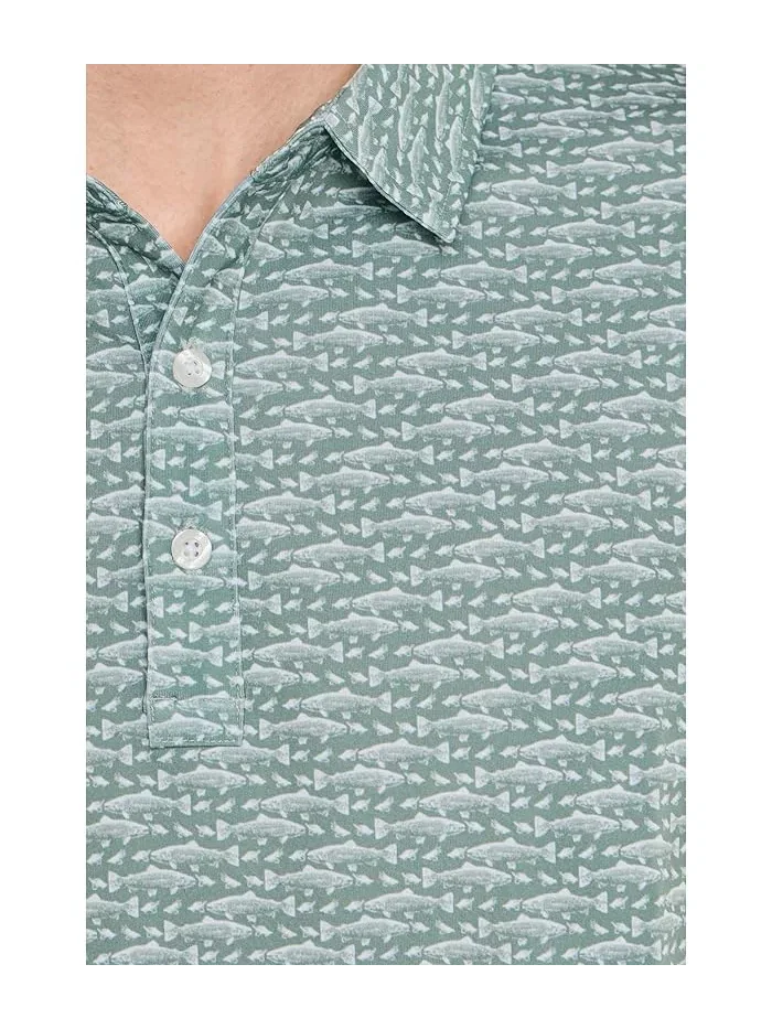 Полочная рубашка с коротким рукавом Comfort Stretch Performance Party L.L.Bean, Faded Sage Fish — изображение 5 из 5