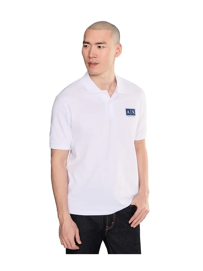 Поло Armani Exchange Box Logo — белый