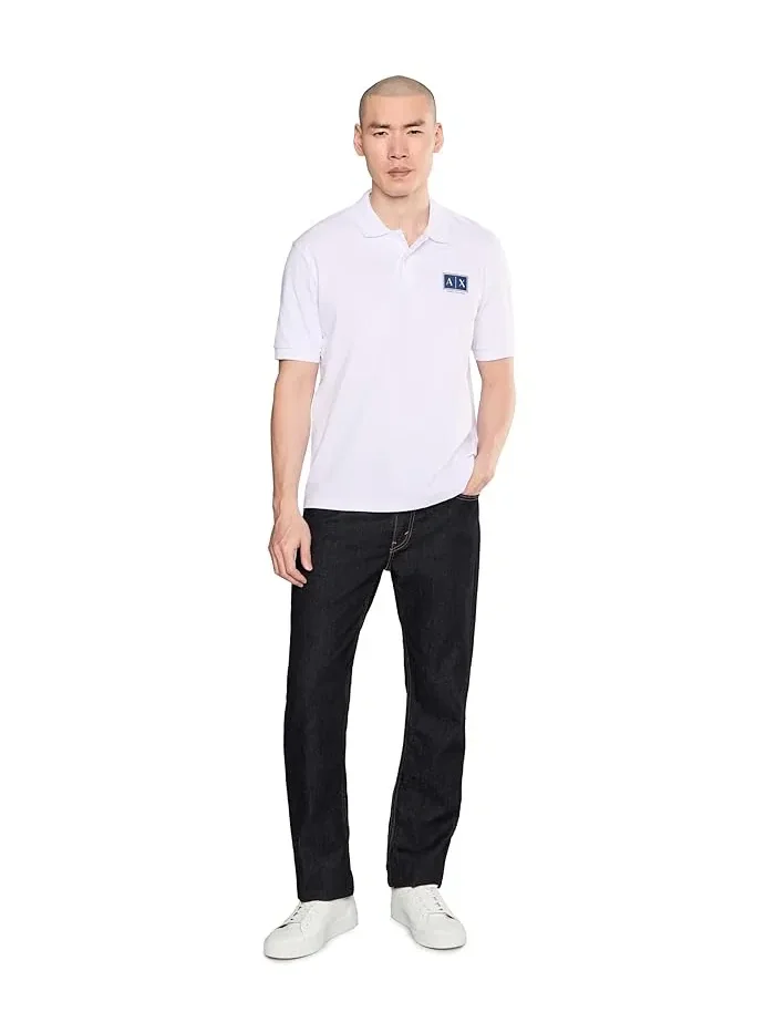 Поло Armani Exchange Box Logo — изображение 2 из 5, белый