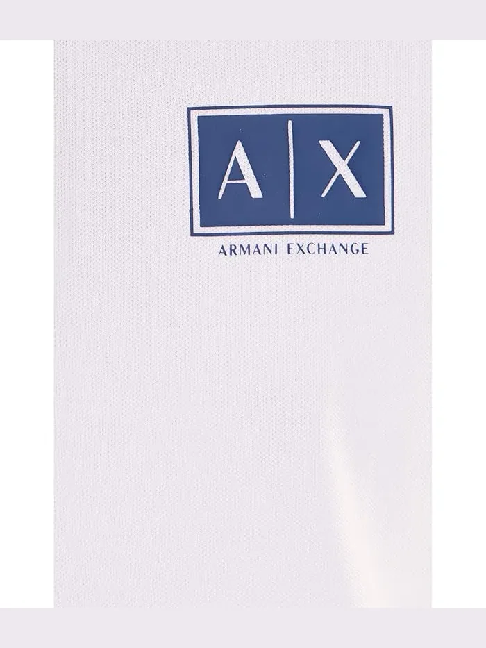 Поло Armani Exchange Box Logo — изображение 5 из 5, белый