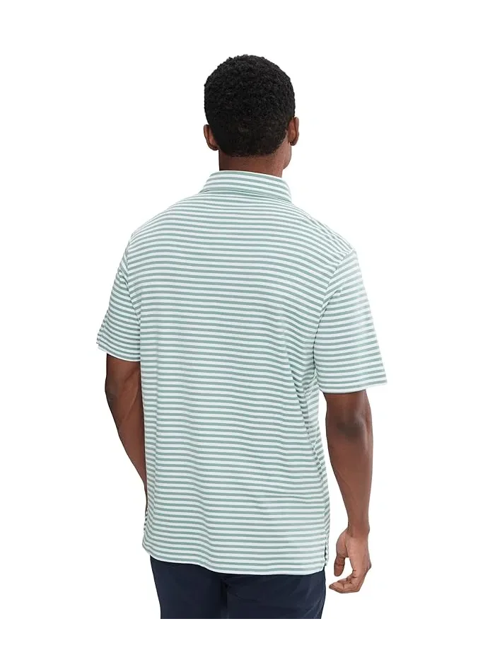 Футболка поло хлопковая в полоску Polo Ralph Lauren — изображение 4 из 5, белый/зеленый/синий
