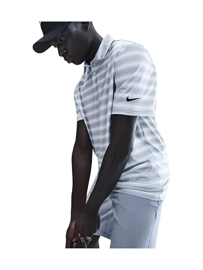 Поло Nike Dri-FIT Good Polo Short Sleeve Stripe — изображение 4 из 5, белый/белый/черный