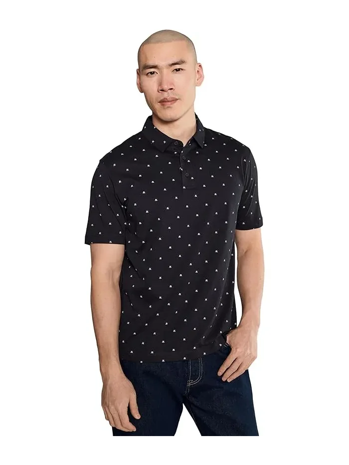Пoлo с принтом All Over Logo Armani Exchange — изображение 1 из 5, глубокий темно-синий