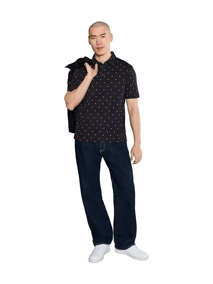 Пoлo с принтом All Over Logo Armani Exchange — изображение 2 из 5, глубокий темно-синий