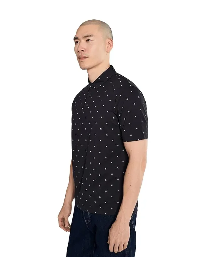 Пoлo с принтом All Over Logo Armani Exchange — изображение 3 из 5, глубокий темно-синий