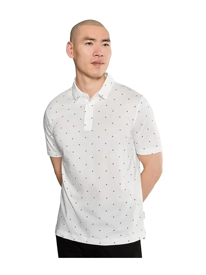 Пolo Armani Exchange All Over Logo — белый