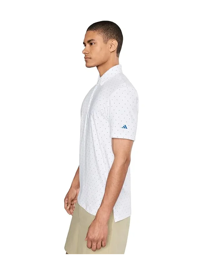 Поло Adidas Golf Ultimate365+ Micro Print — изображение 3 из 5, белый/синий