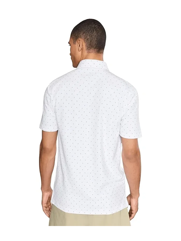 Поло Adidas Golf Ultimate365+ Micro Print — изображение 4 из 5, белый/синий