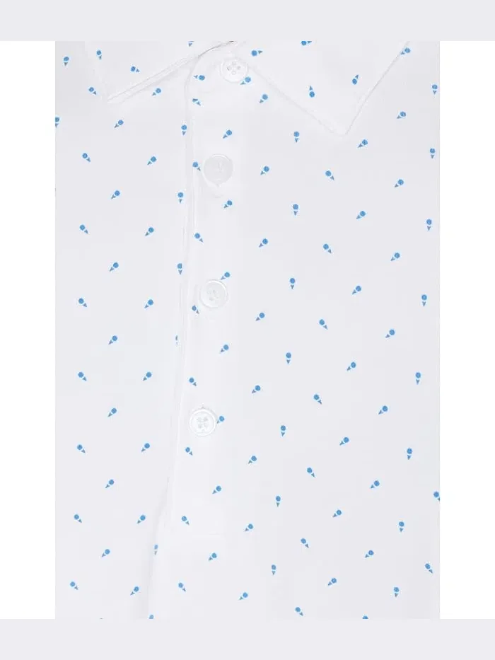 Поло Adidas Golf Ultimate365+ Micro Print — изображение 5 из 5, белый/синий