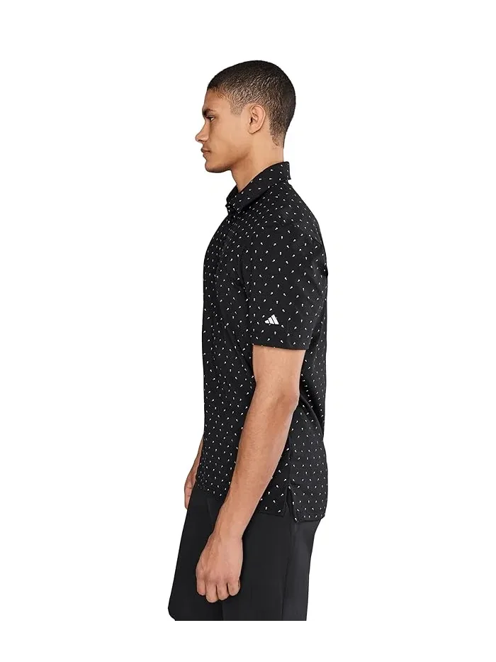 Поло Ultimate365+ Mirco Print Adidas Golf — изображение 3 из 5, черный/белый