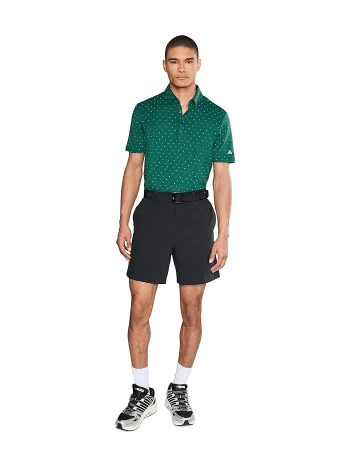 Поло Adidas Golf Ultimate365+ Micro Print — изображение 2 из 5, зеленый/белый