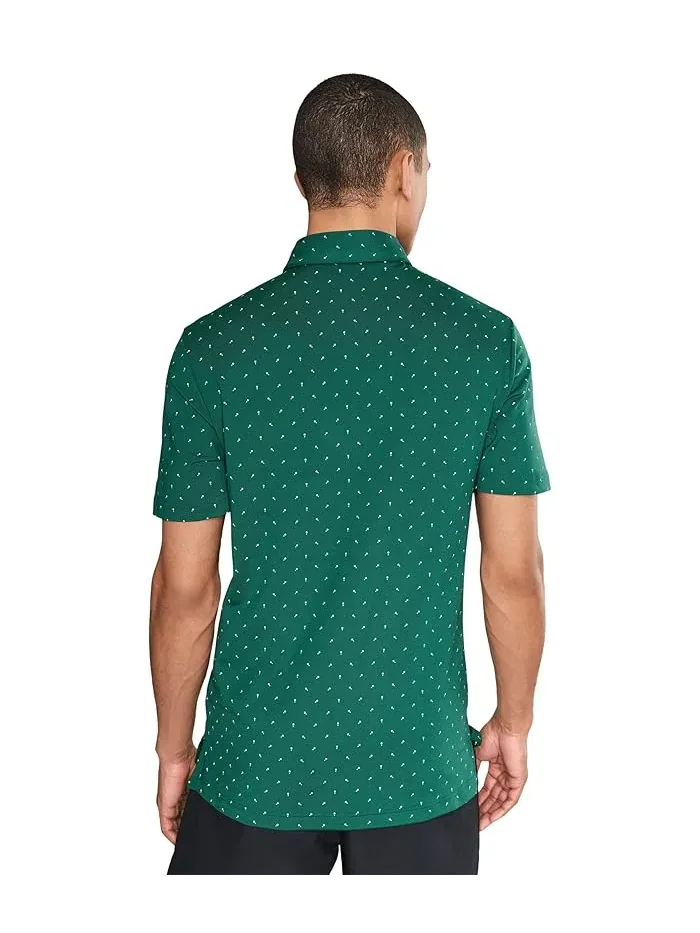 Поло Adidas Golf Ultimate365+ Micro Print — изображение 4 из 5, зеленый/белый