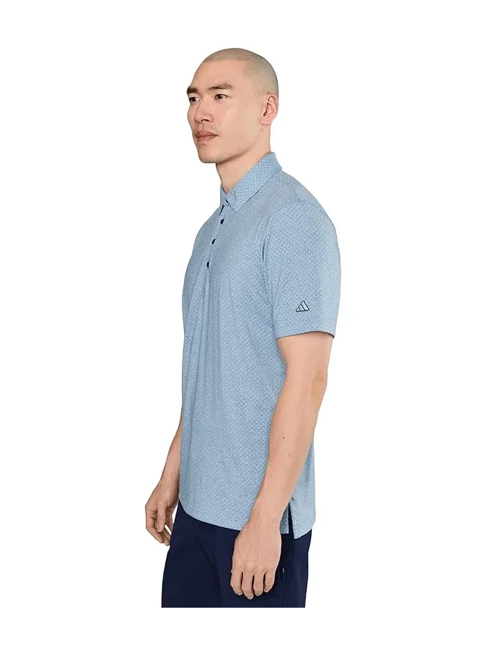 Поло Adidas Golf Ultimate365+ Go-To Print — изображение 3 из 5, голубой