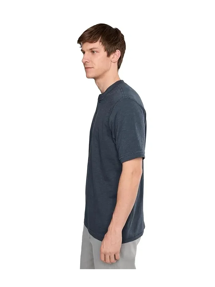 Футболка поло Faherty Sunwashed Henley — изображение 3 из 5, темно-синий
