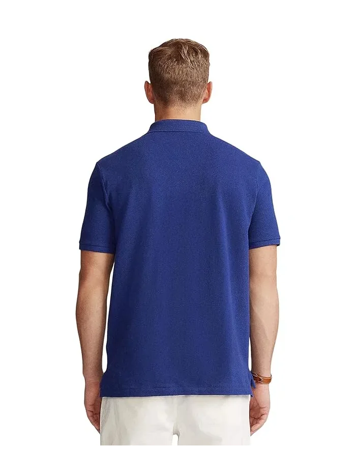 Повседневная рубашка-поло The Iconic Mesh Polo Ralph Lauren — изображение 2 из 4, королевский синий