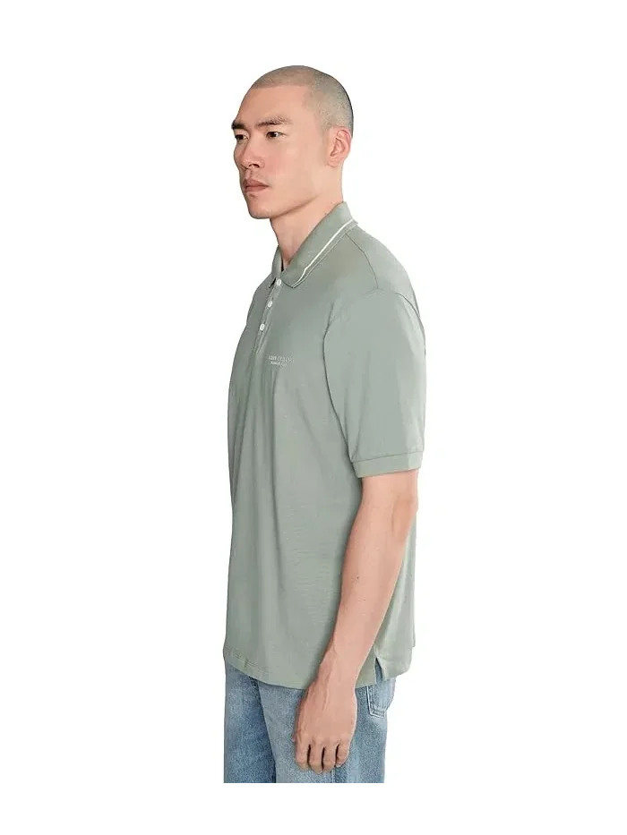 Поло Armani Exchange Stretch Cotton Jersey — изображение 3 из 5, зеленый