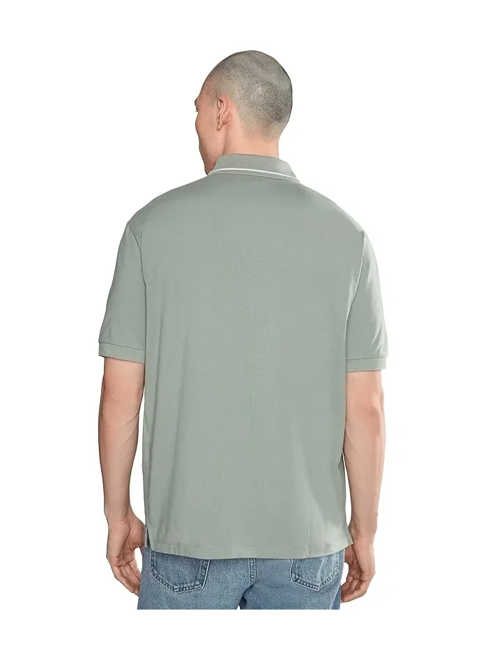 Поло Armani Exchange Stretch Cotton Jersey — изображение 4 из 5, зеленый