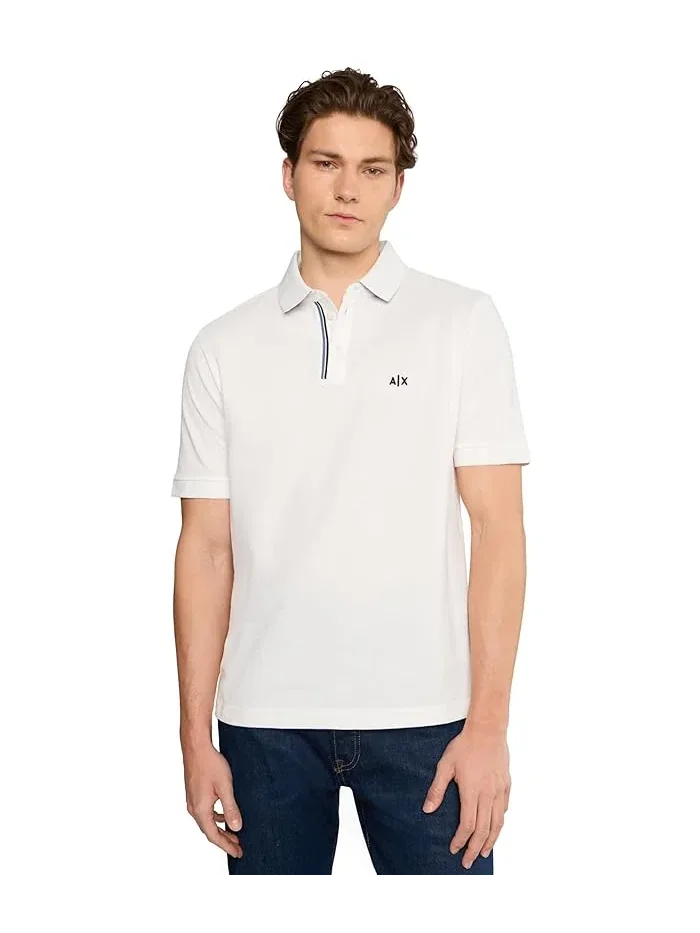 Поло из хлопка Armani Exchange — белый