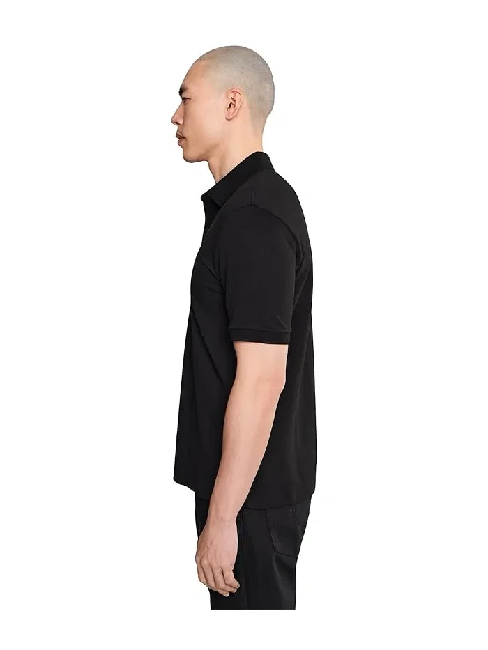 Поло хлопок Cotton Piquet Polo Armani Exchange — изображение 3 из 5, кремовый