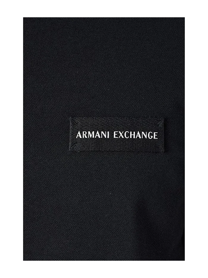 Поло Armani Exchange White Edition Slim — изображение 5 из 5, глубокий темно-синий
