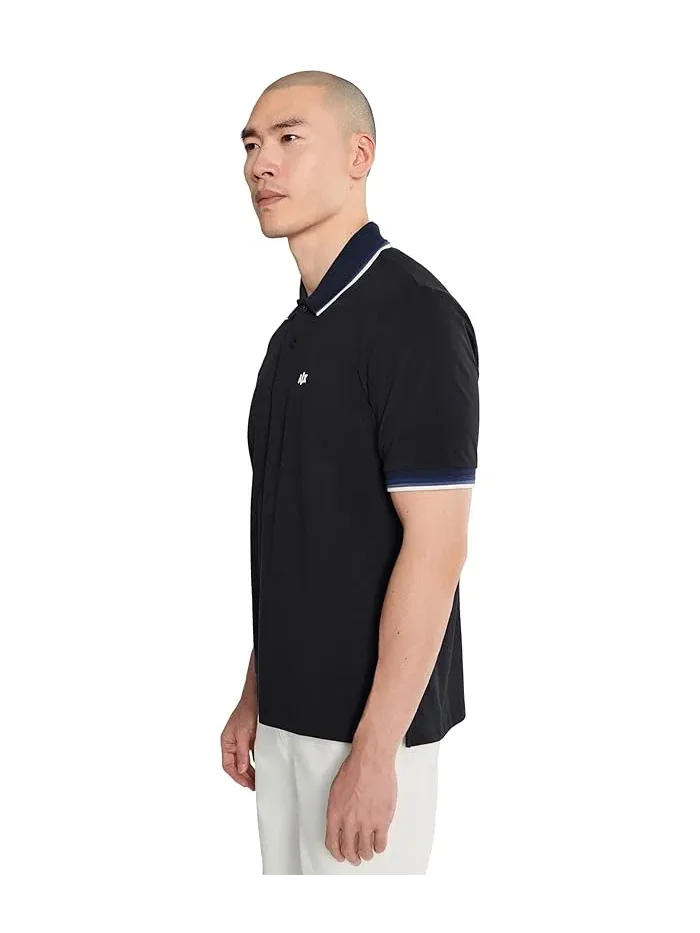 Поло Armani Exchange Cotton Piquet Logo — изображение 3 из 5, глубокий темно-синий