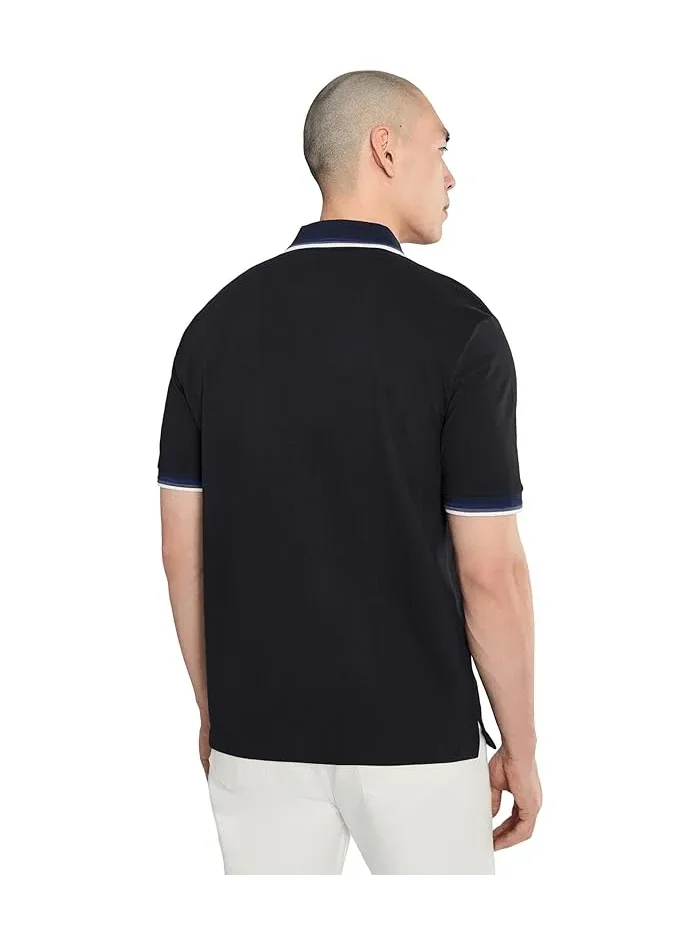 Поло Armani Exchange Cotton Piquet Logo — изображение 4 из 5, глубокий темно-синий
