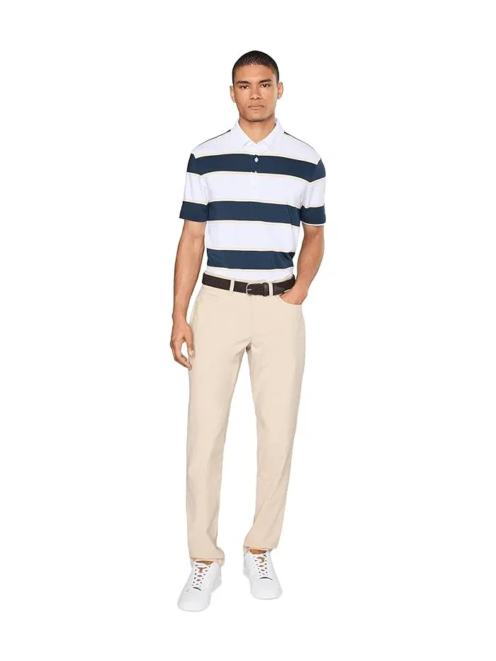 Поло Adidas Golf Ultimate365+ Jumbo Stripe CLIMACOOL — изображение 2 из 5, белый/темно-синий