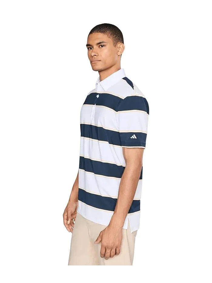 Поло Adidas Golf Ultimate365+ Jumbo Stripe CLIMACOOL — изображение 3 из 5, белый/темно-синий
