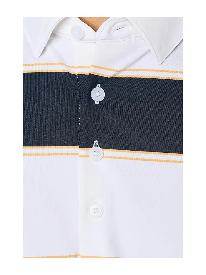 Поло Adidas Golf Ultimate365+ Jumbo Stripe CLIMACOOL — изображение 5 из 5, белый/темно-синий