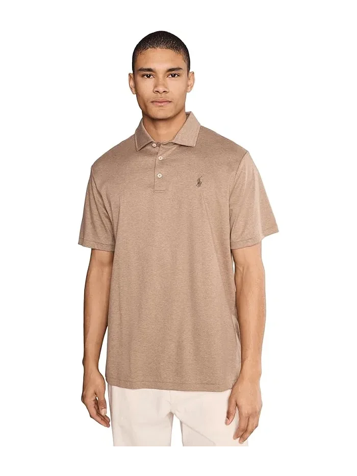 Футболка поло Classic Fit Soft Cotton Polo Ralph Lauren — изображение 1 из 5, коричневый