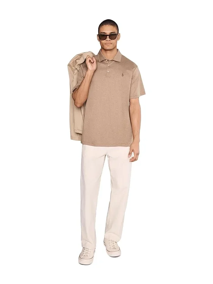 Футболка поло Classic Fit Soft Cotton Polo Ralph Lauren — изображение 2 из 5, коричневый