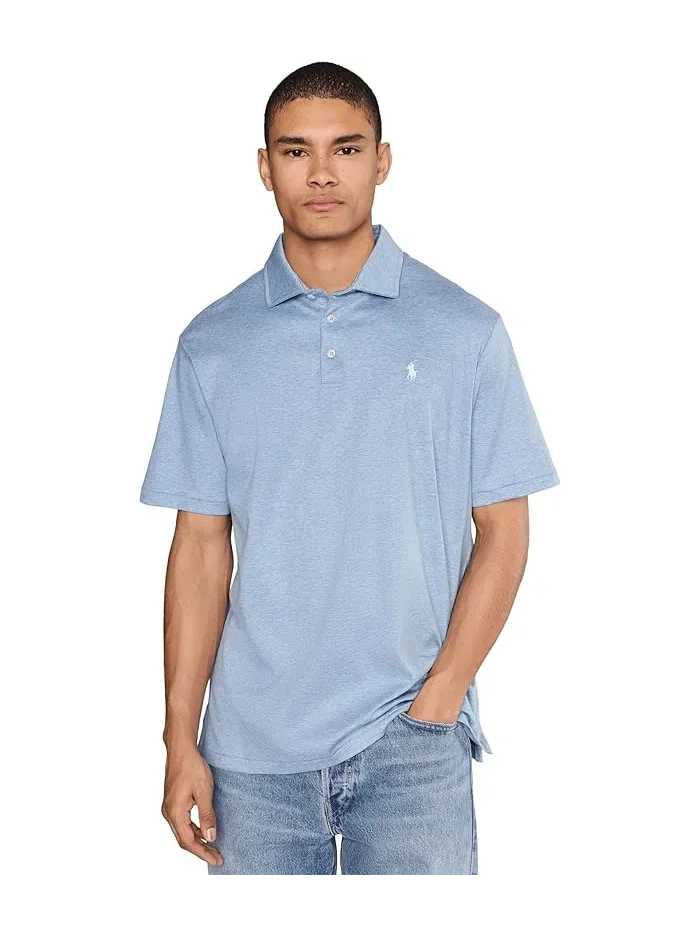 Футболка-поло Classic Fit Soft Cotton Polo Ralph Lauren — изображение 1 из 5, синий