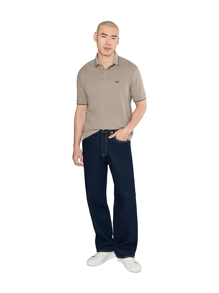 Поло Stretch Cotton Armani Exchange — изображение 2 из 5, бежевый