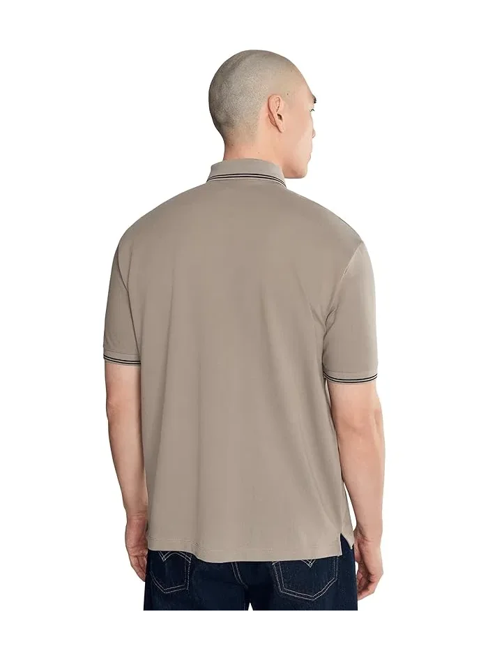 Поло Stretch Cotton Armani Exchange — изображение 4 из 5, бежевый