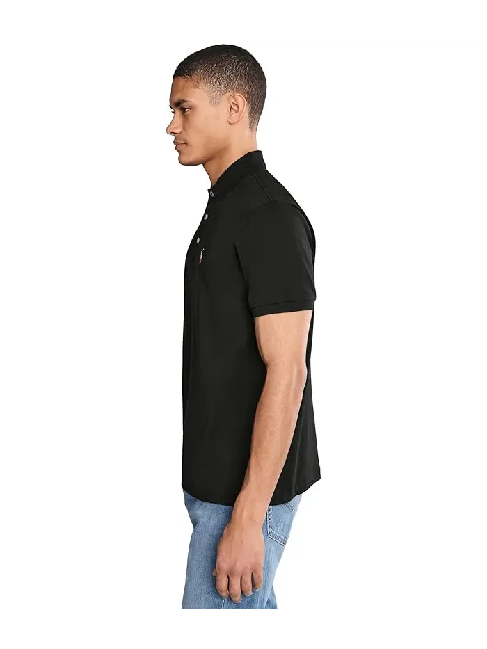 Поло Polo Ralph Lauren хлопок Custom Slim Fit Soft Cotton — изображение 3 из 5, темно-синий