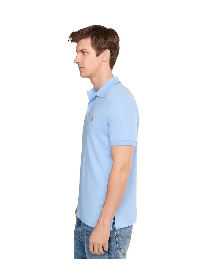 Поло Polo Ralph Lauren Custom Slim Fit Soft Cotton — изображение 3 из 5, синий