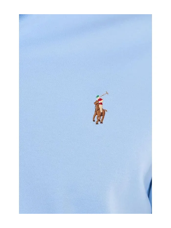 Поло Polo Ralph Lauren Custom Slim Fit Soft Cotton — изображение 5 из 5, синий