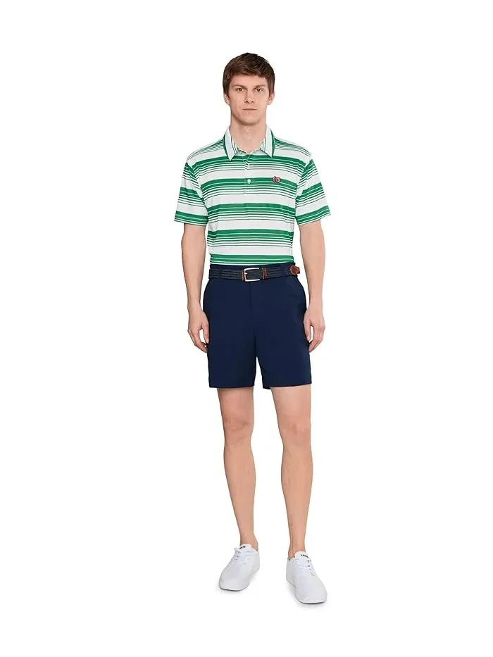 Поло Chubbies The Hole In One Hue — изображение 2 из 5, темно-зеленый в полоску