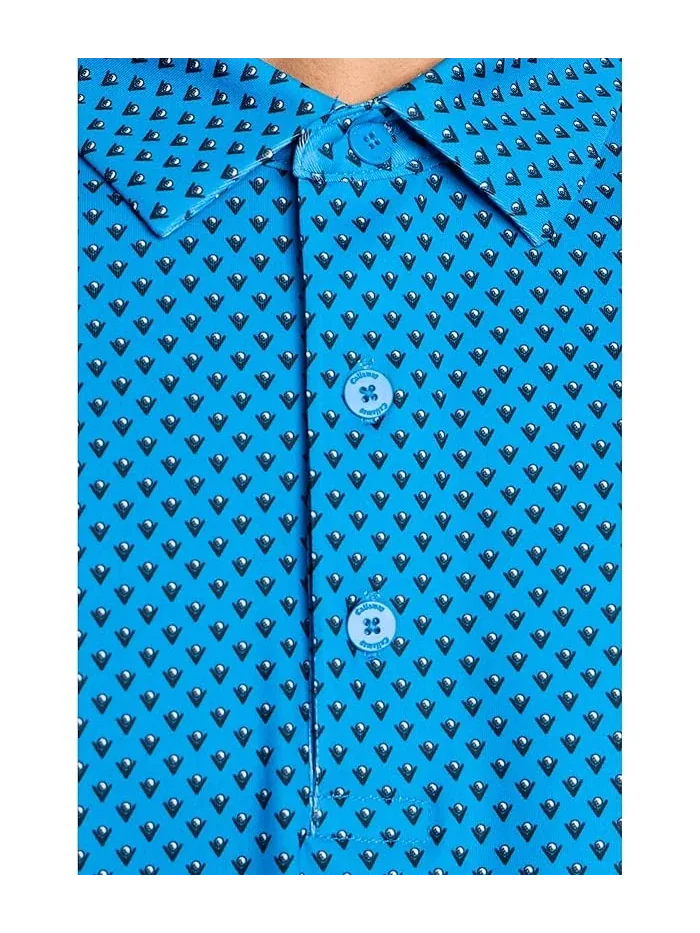 Поло Callaway Trademark Golf Printed — изображение 5 из 5, синий