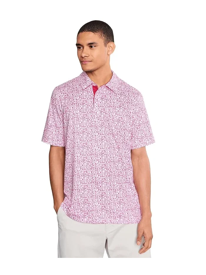 Мужское поло Game Day Multi-sport Print Johnston & Murphy — изображение 1 из 5, красный