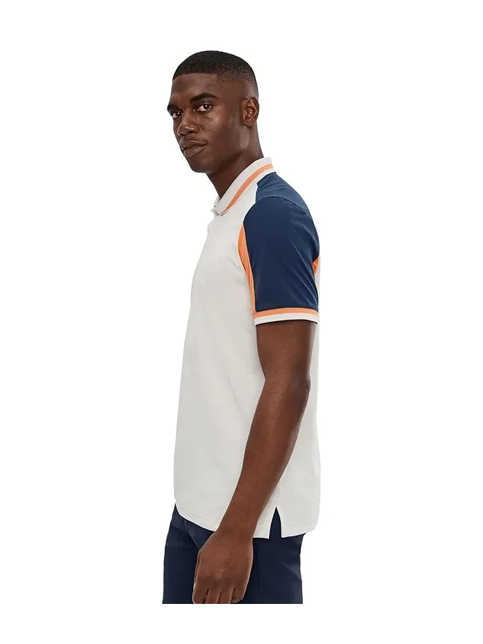 Поло Adidas Golf Beyond Vent Twistknit — изображение 3 из 5, серый/темно-синий