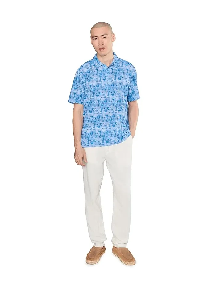 Футболка поло из переработанного полиэстера Bahama Coast Fizz Impressions Tommy Bahama — изображение 2 из 5, синий