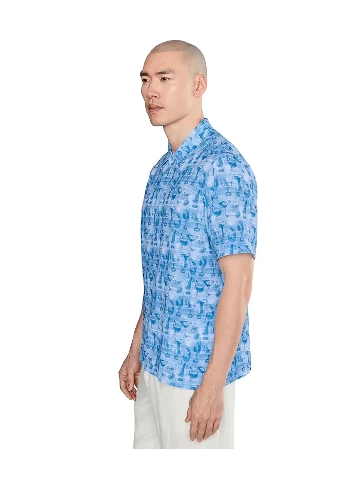 Футболка поло из переработанного полиэстера Bahama Coast Fizz Impressions Tommy Bahama — изображение 3 из 5, синий
